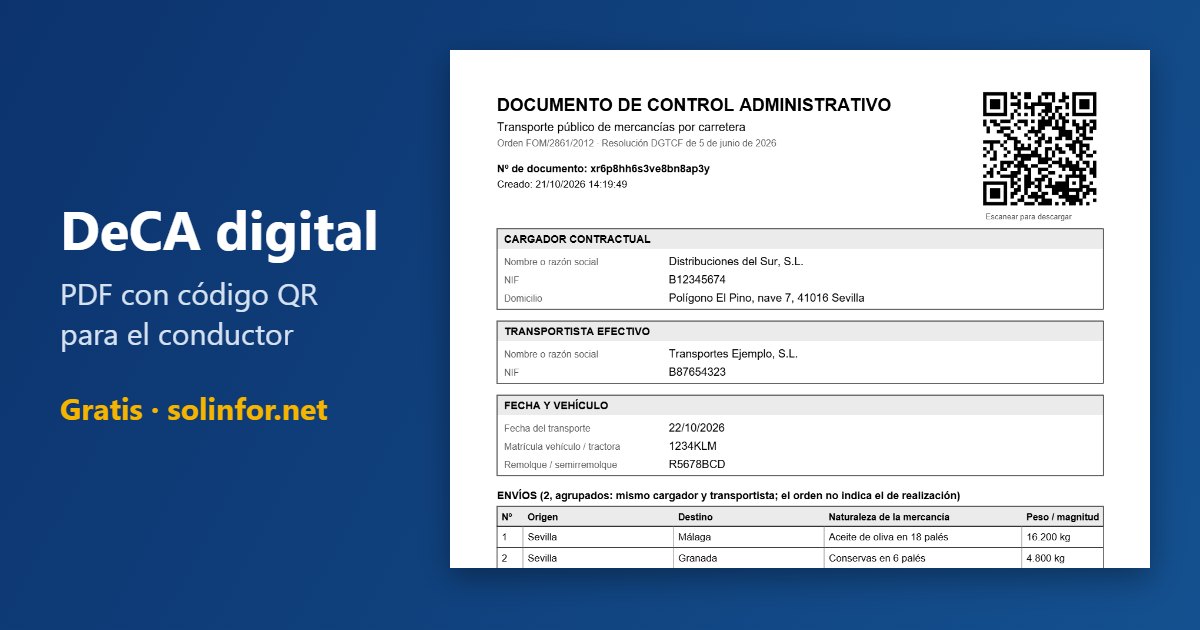 El documento de control (DeCA) digital: qué es y cómo hacerlo gratis