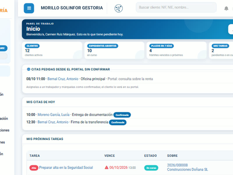 Plazos y obligaciones a la vista