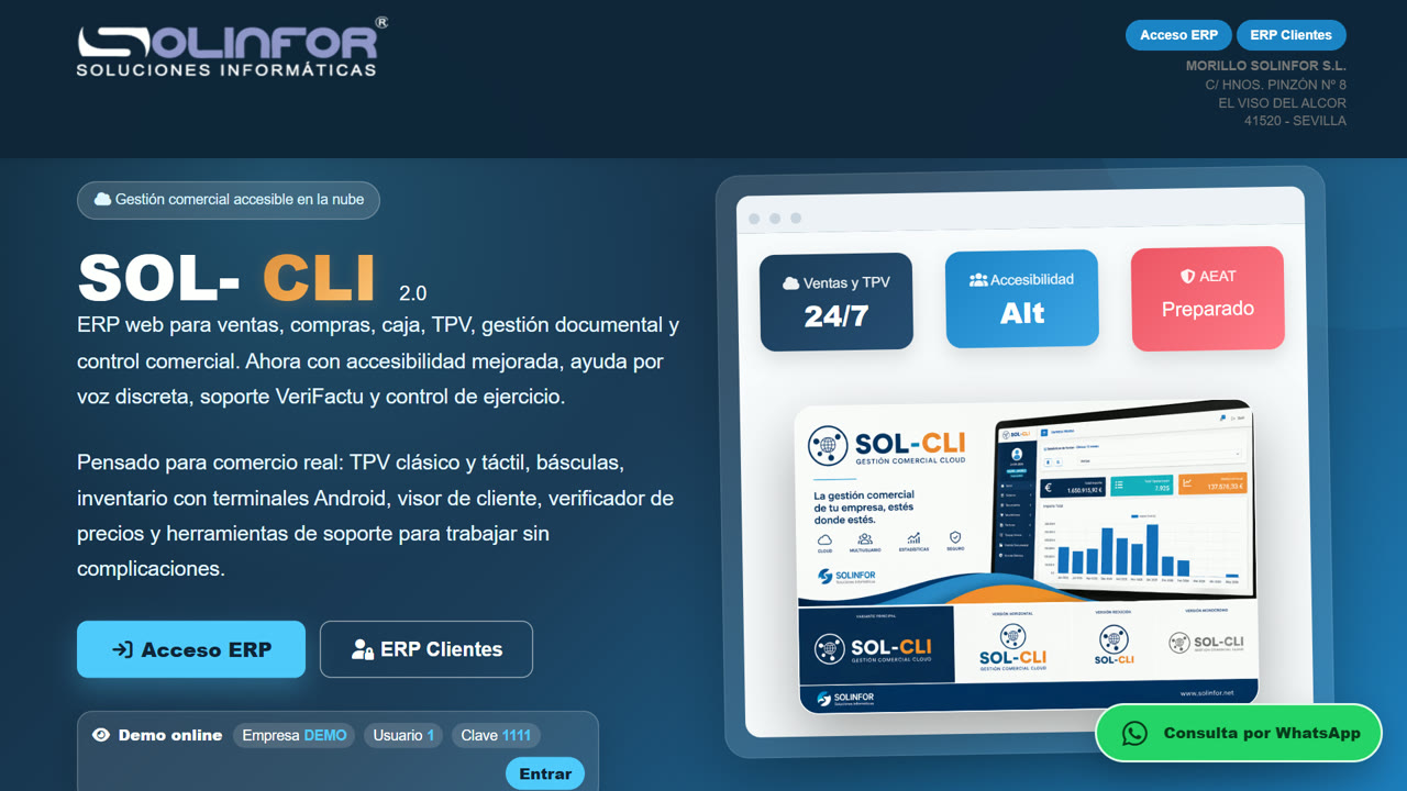 SOL-CLI: ERP web para empresas y comercios